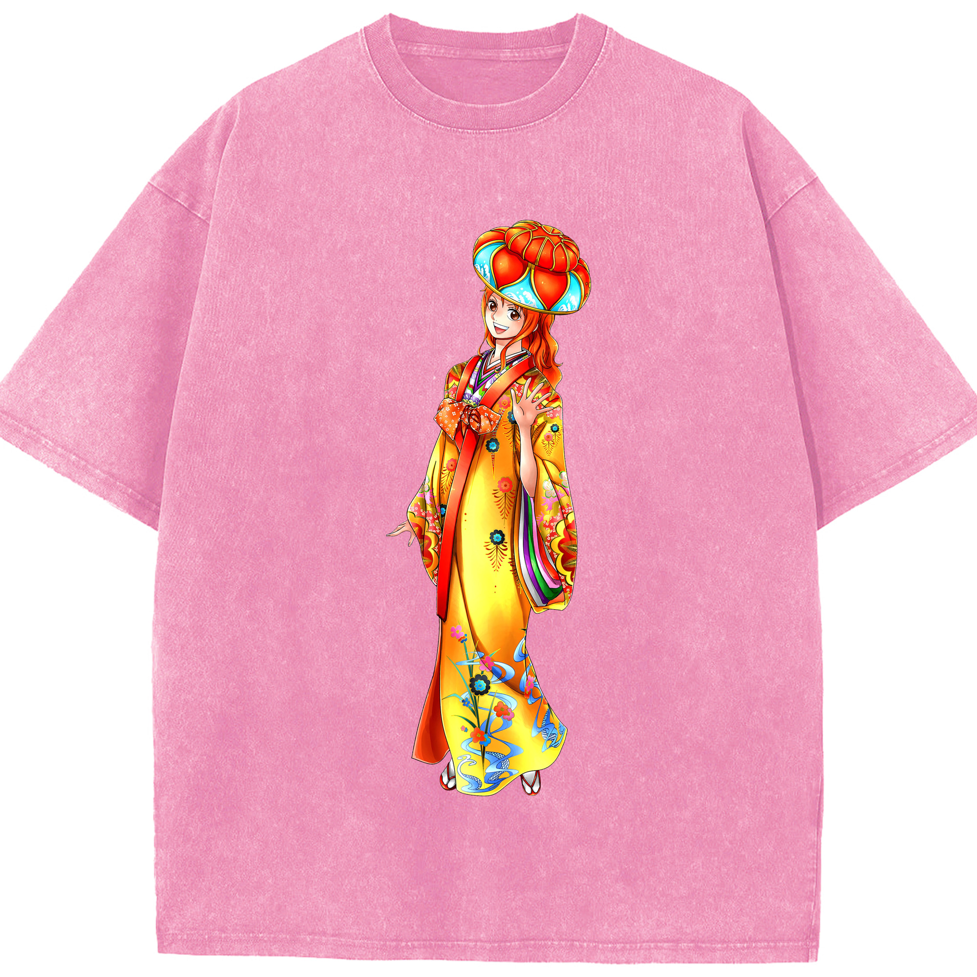 ワンピース ナミ ONE PIECE Nami 綿100% ヴィンテージ風 半袖Tシャツ（フロントプリント）